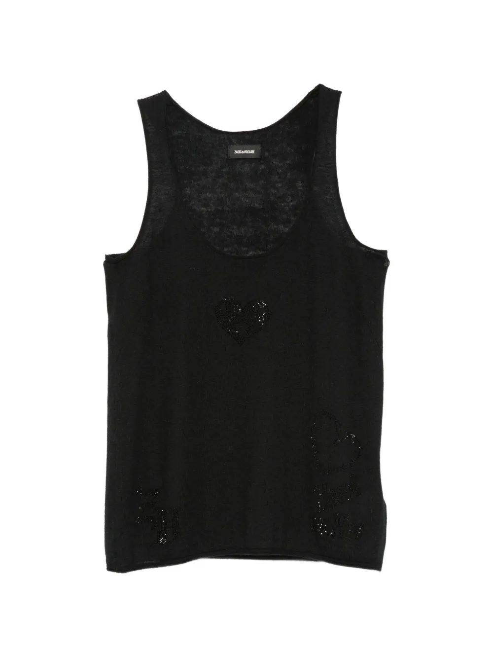 Zadig&Voltaire Lee strass-embellished top - Marrone