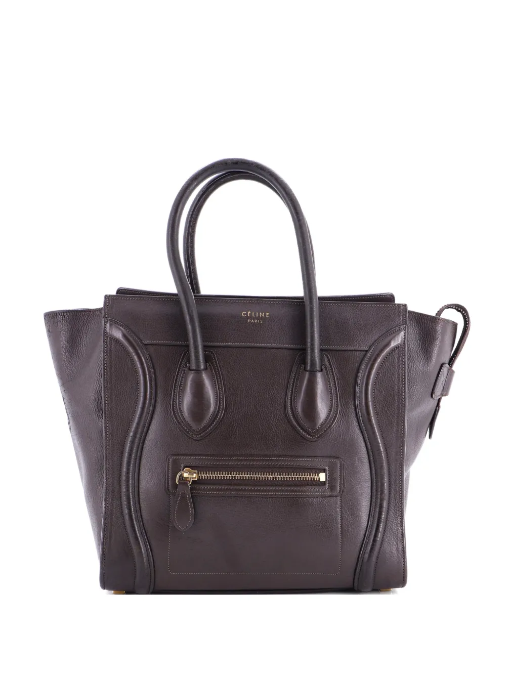 Celine Pre-Owned Luggage Bag Smooth Leather Micro tote bag - Marrone