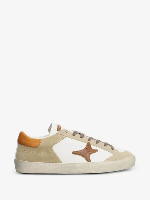 Ama Brand suede-panelled star-patch sneakers
