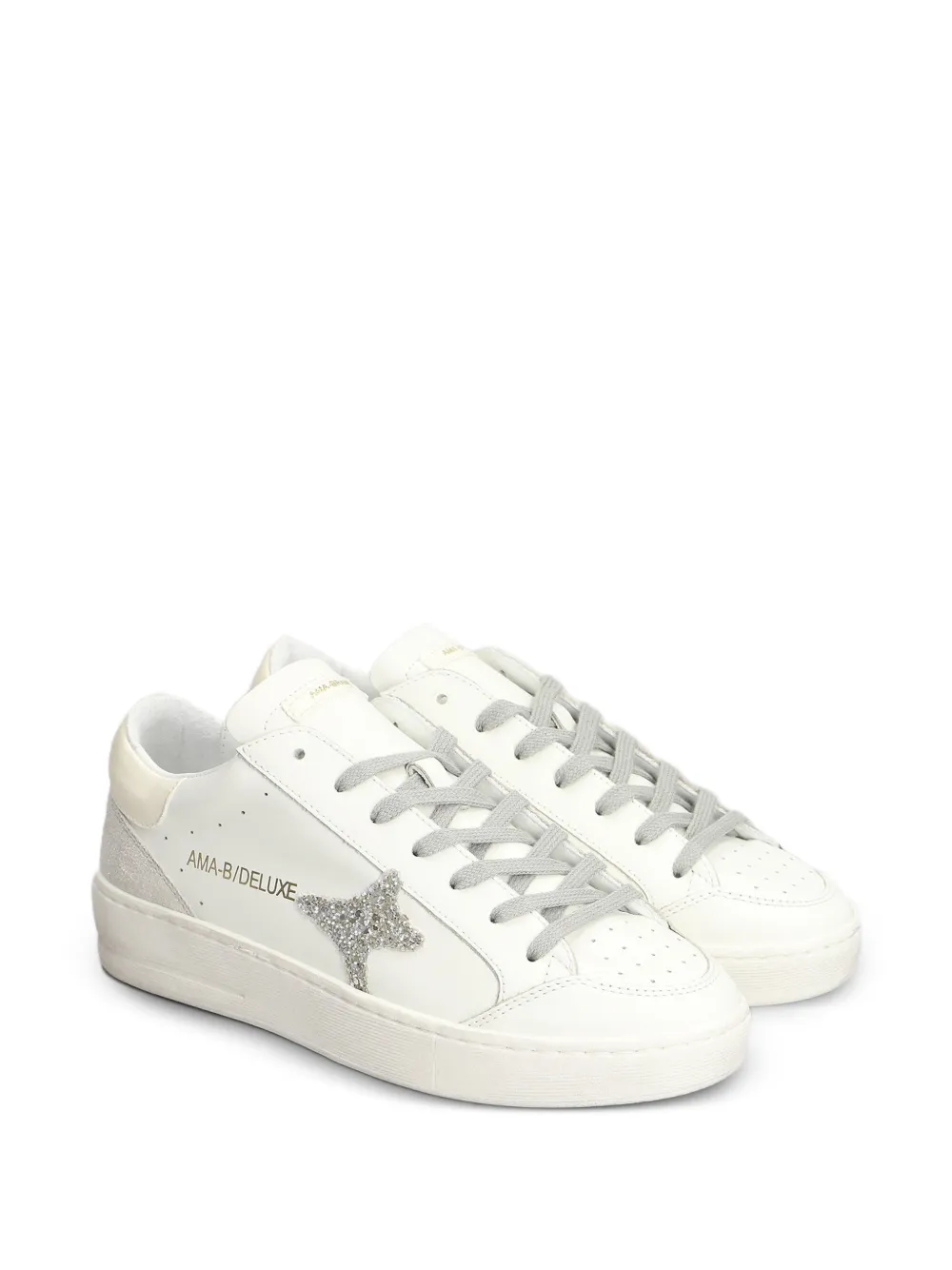 Ama Brand glitter-star sneakers Wit