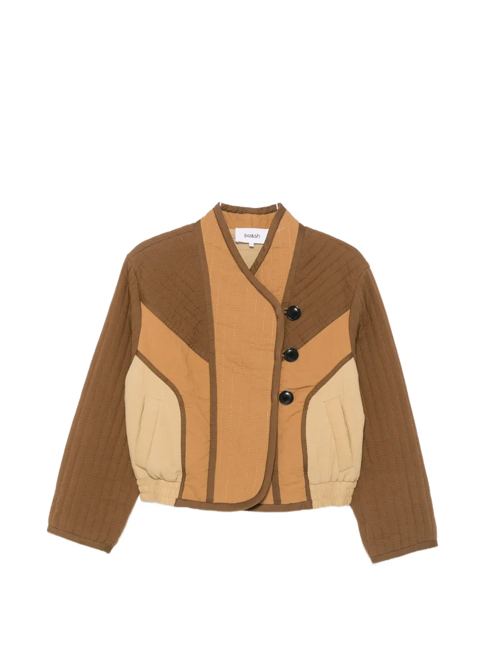 Ba&Sh Cisca quilted panelled cotton jacket - Marrone