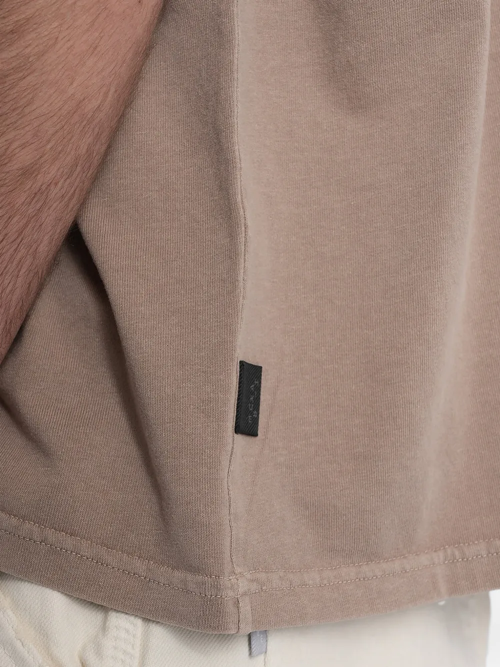 Haikure Katoenen T-shirt met logopatch Bruin