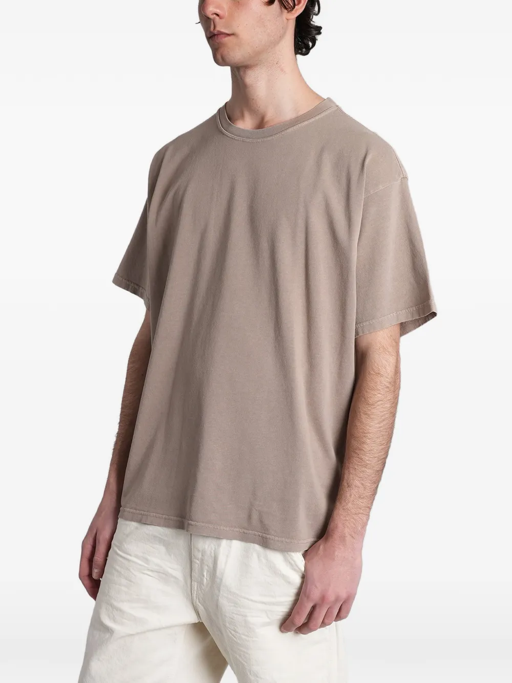 Haikure Katoenen T-shirt met logopatch Bruin