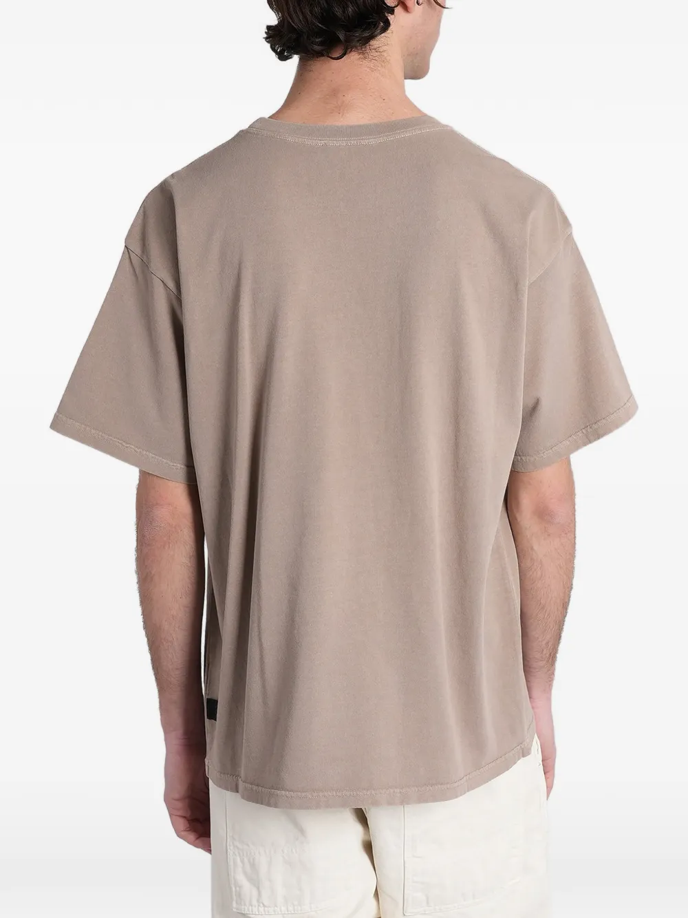 Haikure Katoenen T-shirt met logopatch Bruin