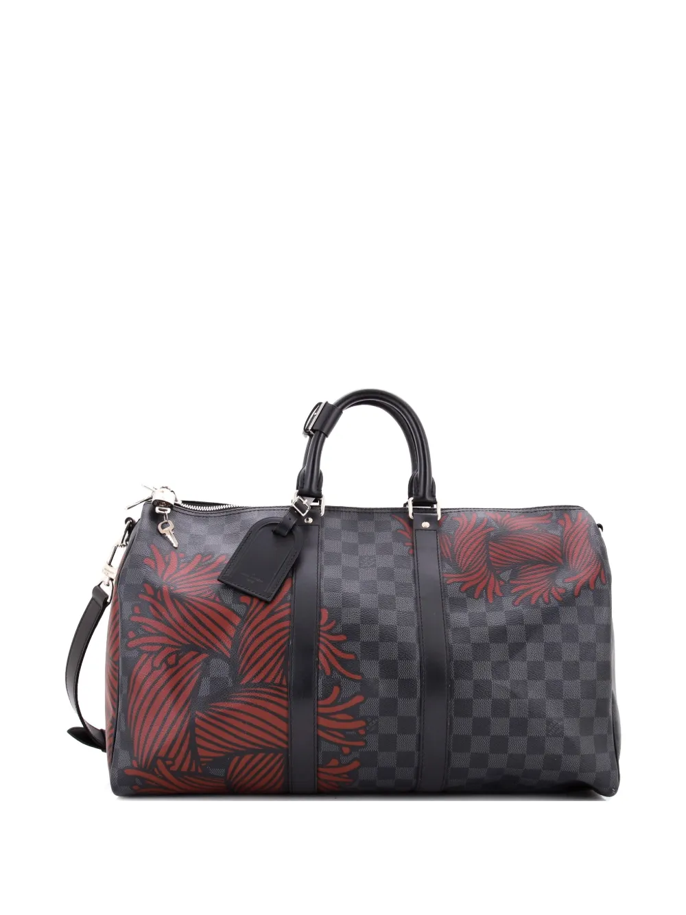 Louis Vuitton Pre-Owned Keepall Bandouliere Bag Limited Edition Nemeth Damier Graphite 45 travel bag – Black