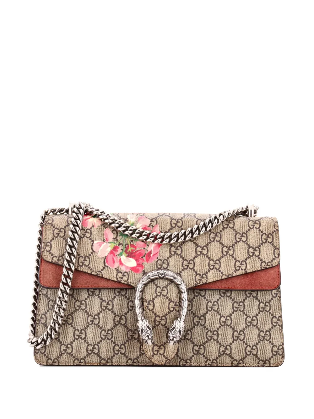 Gucci Pre-Owned Dionysus Bag Blooms Print GG Coated Canvas Small shoulder bag - Marrone
