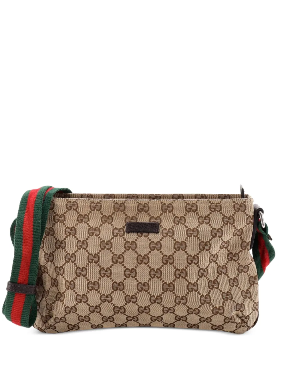 Gucci Pre-Owned Web Strap Messenger Bag GG Canvas Small crossbody bag - Brown