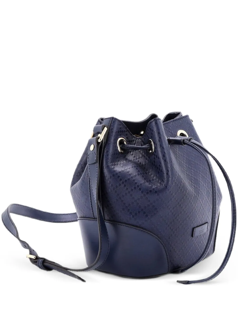 Gucci Pre-Owned Bright Diamante Leather Large bucket bag - Blue