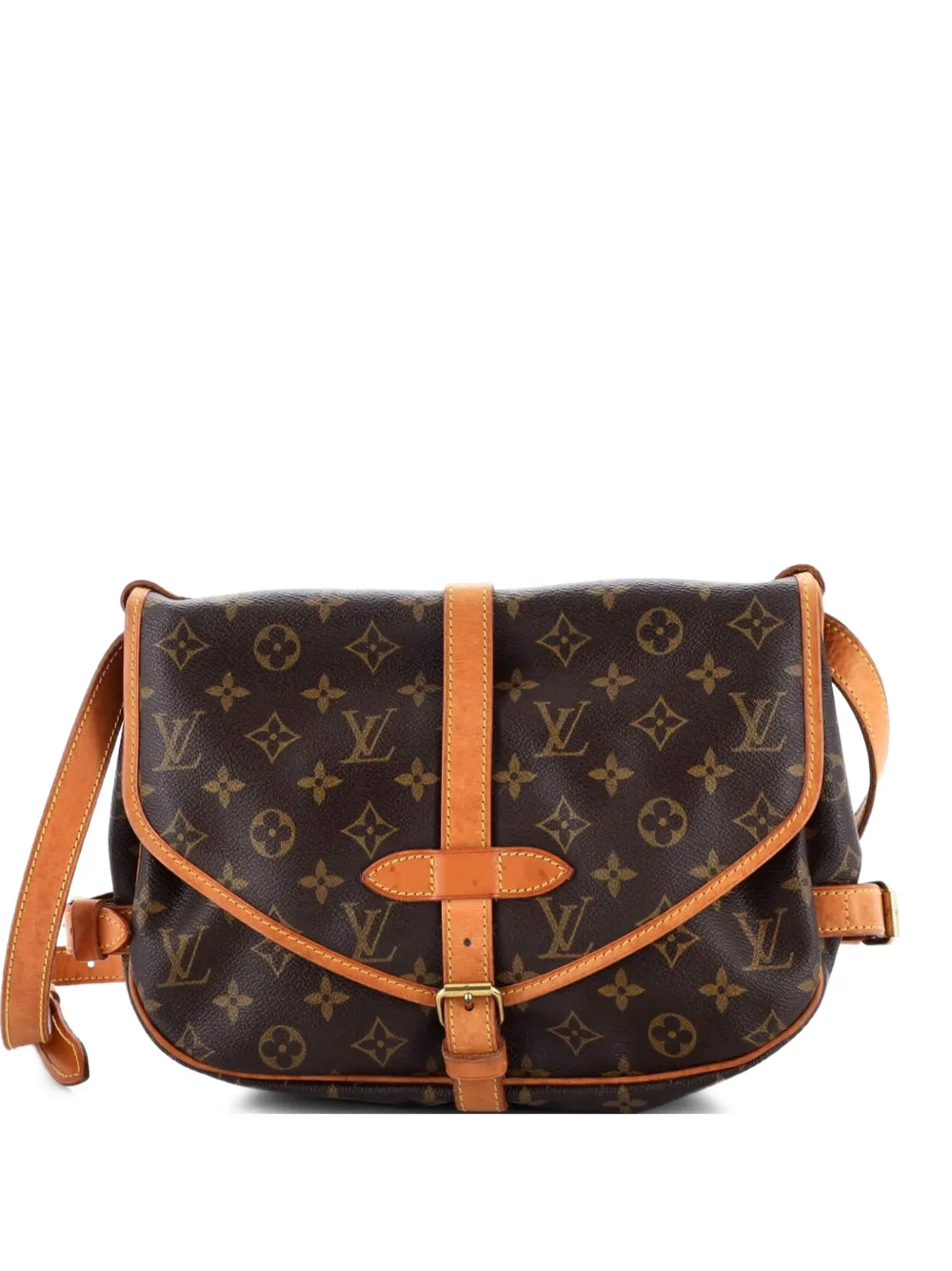 Louis Vuitton Pre-Owned Saumur Handbag Monogram Canvas 30 crossbody bag - Marrone