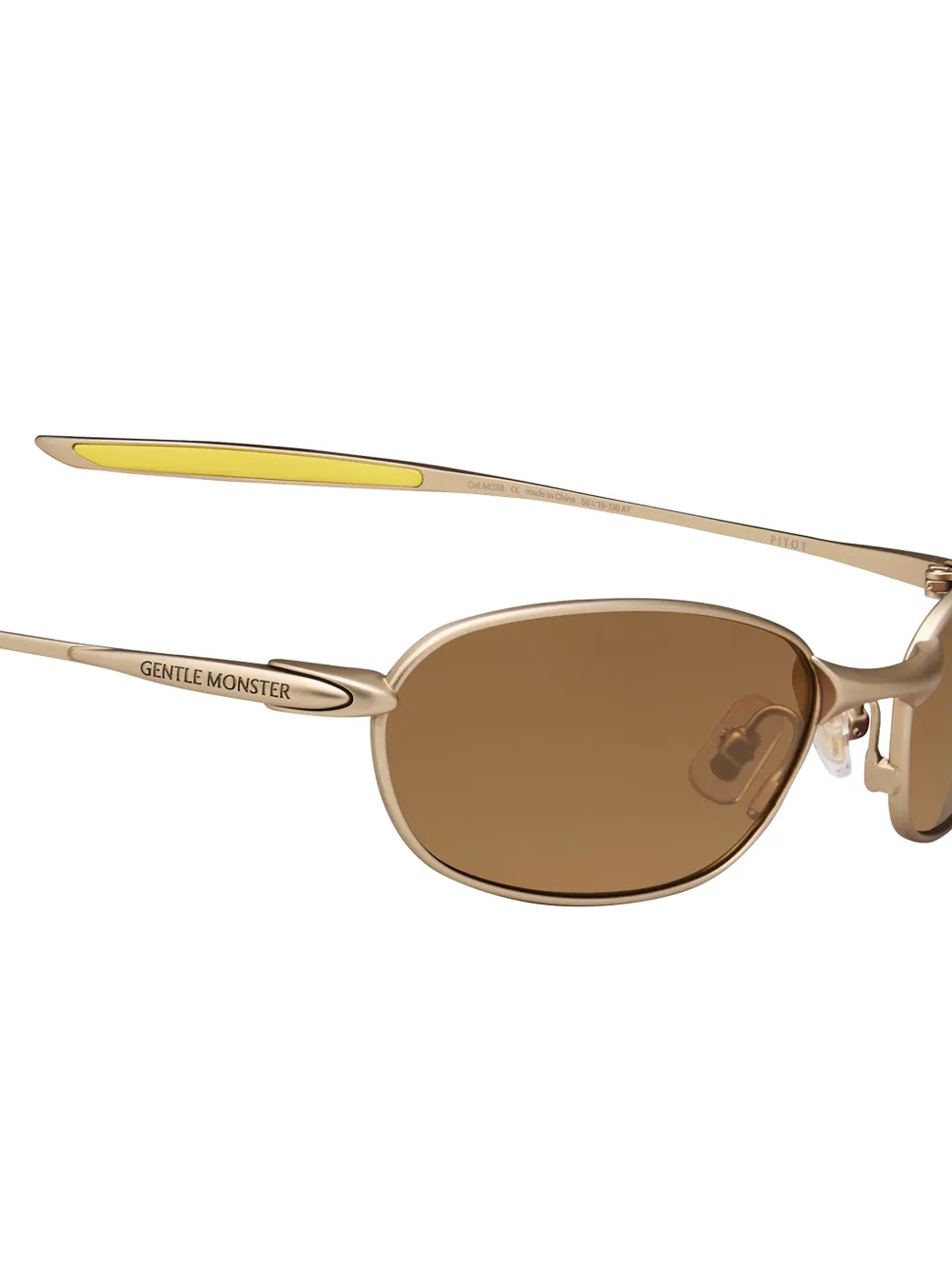 Gentle Monster Pitot M038 zonnebril met ovalen montuur Goud