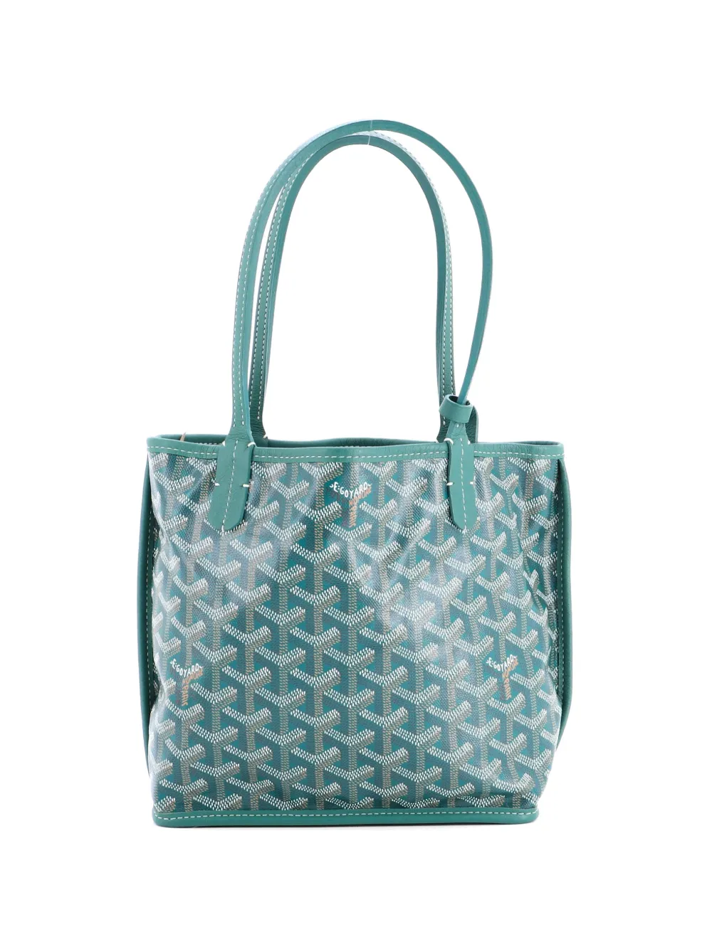 Goyard Pre-Owned Anjou Reversible Tote Coated Canvas Mini satchel - Verde