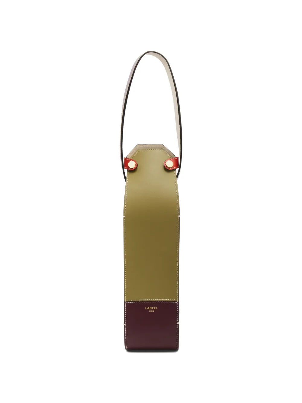 Lancel colourblock leather bottle holder - Verde