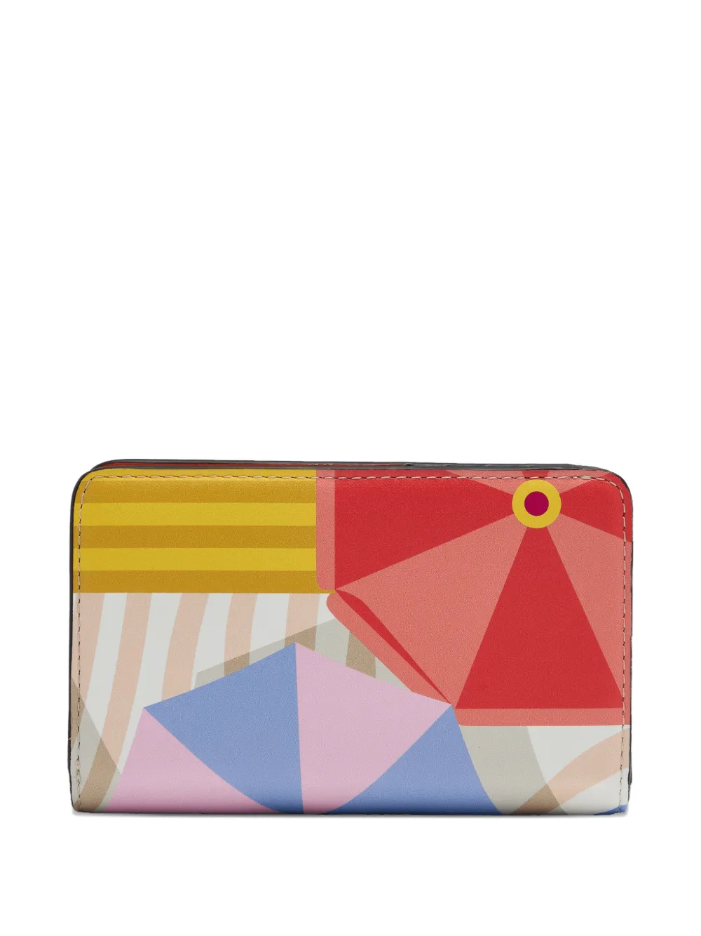  Lancel Beach Geometric Print Zip Wallet - Pink 