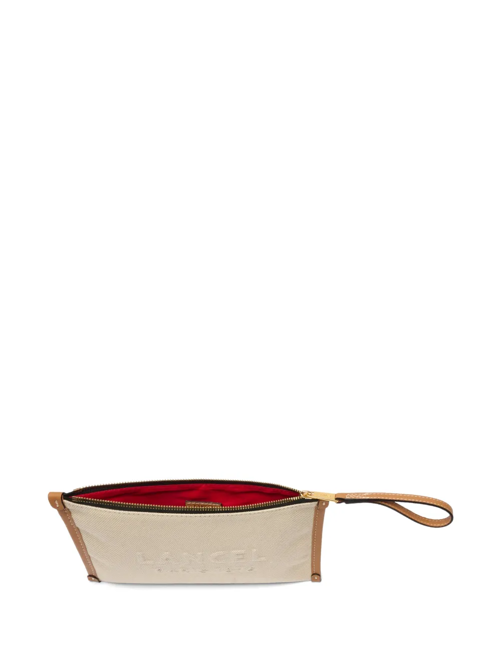 Lancel Jour kleine clutch met rits Beige