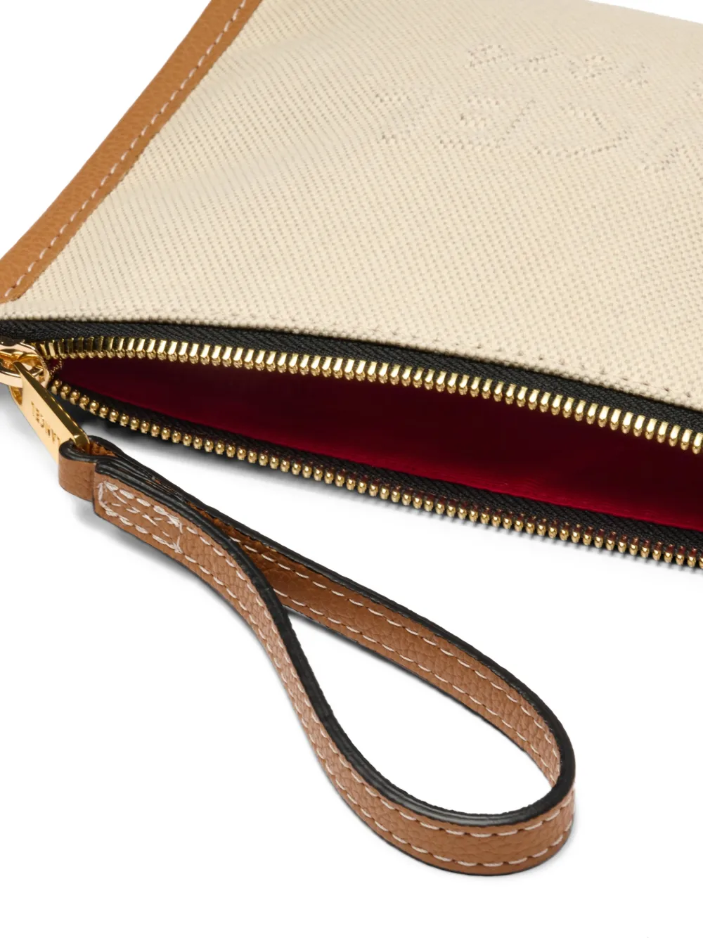 Lancel Jour kleine clutch met rits Beige