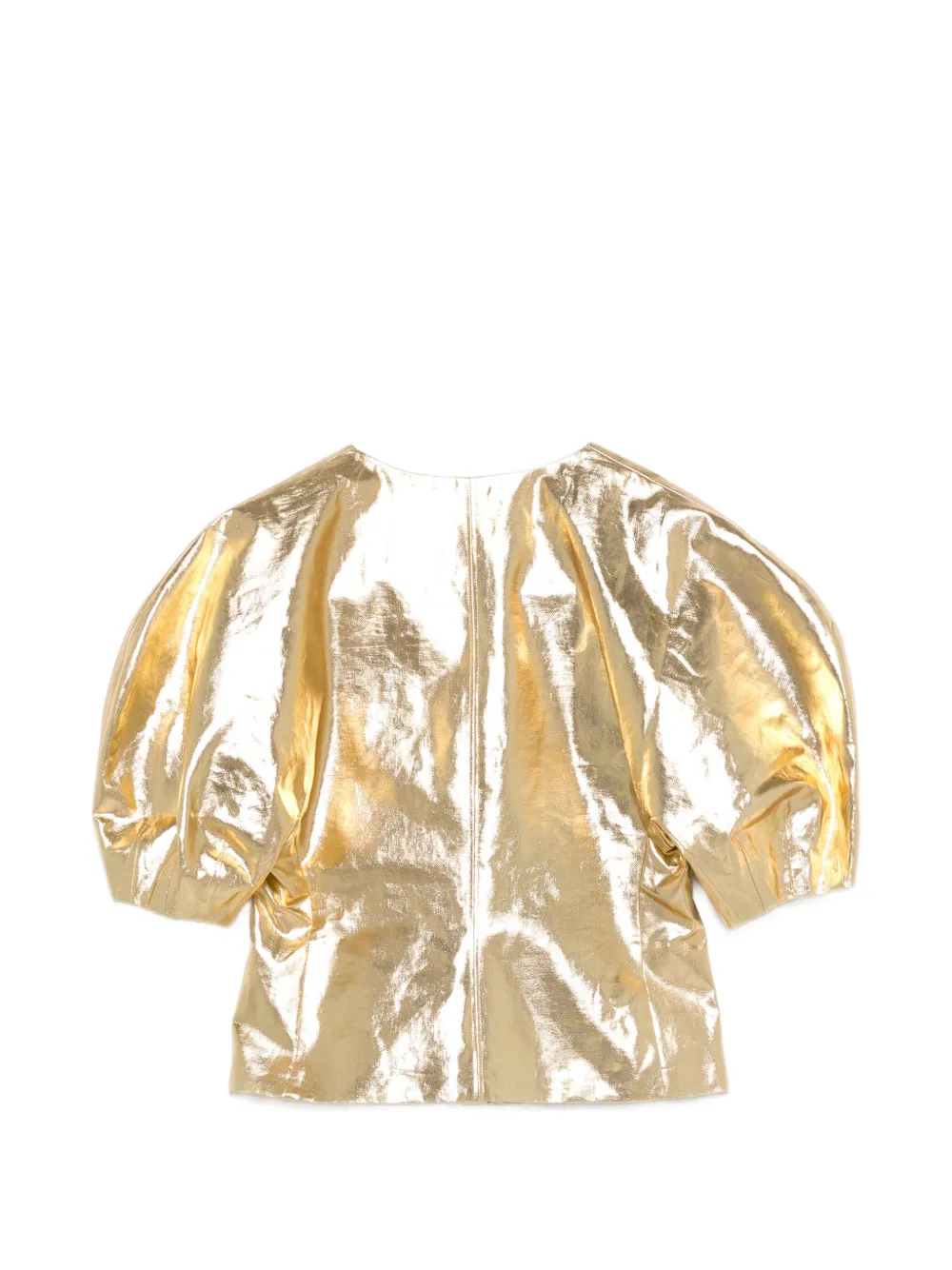 Gabriela Hearst Waverly top met pofmouwen Goud