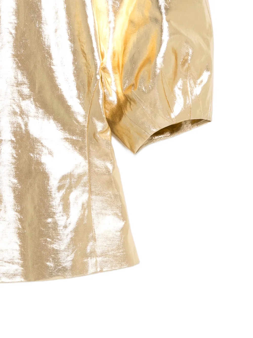 Gabriela Hearst Waverly top met pofmouwen Goud
