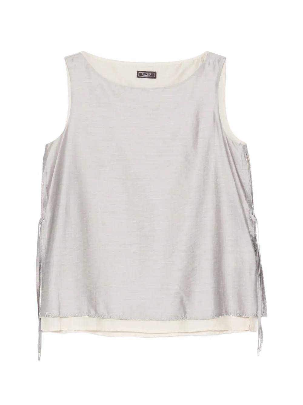 Peserico tie-side sleeveless top - Grigio