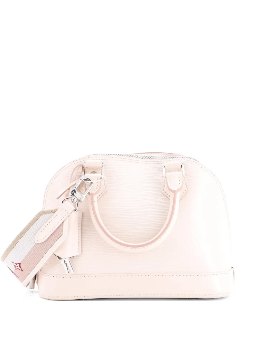 Louis Vuitton Pre-Owned Alma Handbag Epi Leather with Logo Jacquard Strap BB shoulder bag - Neutrals