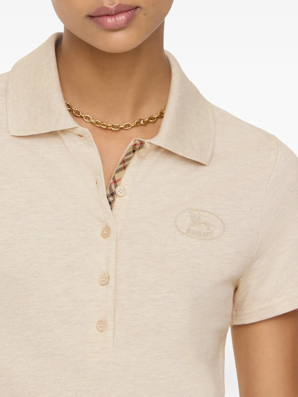 Burberry Katoenen polo blousejurk Beige