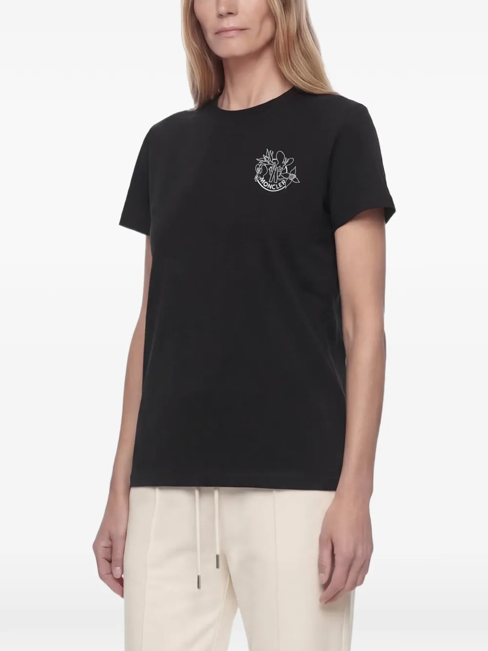 Moncler Graphic-logo T-shirt - Black 