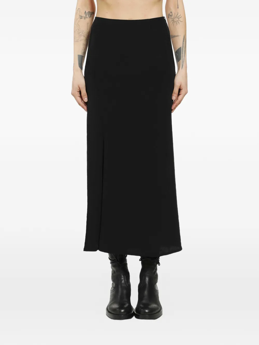 Yohji Yamamoto black midi skirt - Nero