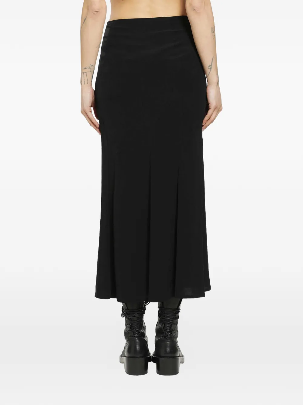  Yohji Yamamoto Black Midi Skirt 