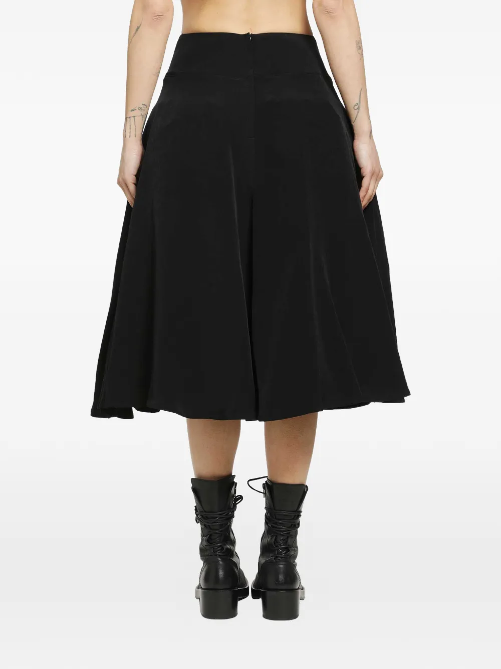  Yohji Yamamoto Black Midi Skirt 