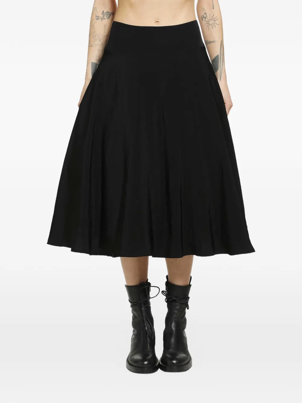Yohji Yamamoto black midi skirt - Nero