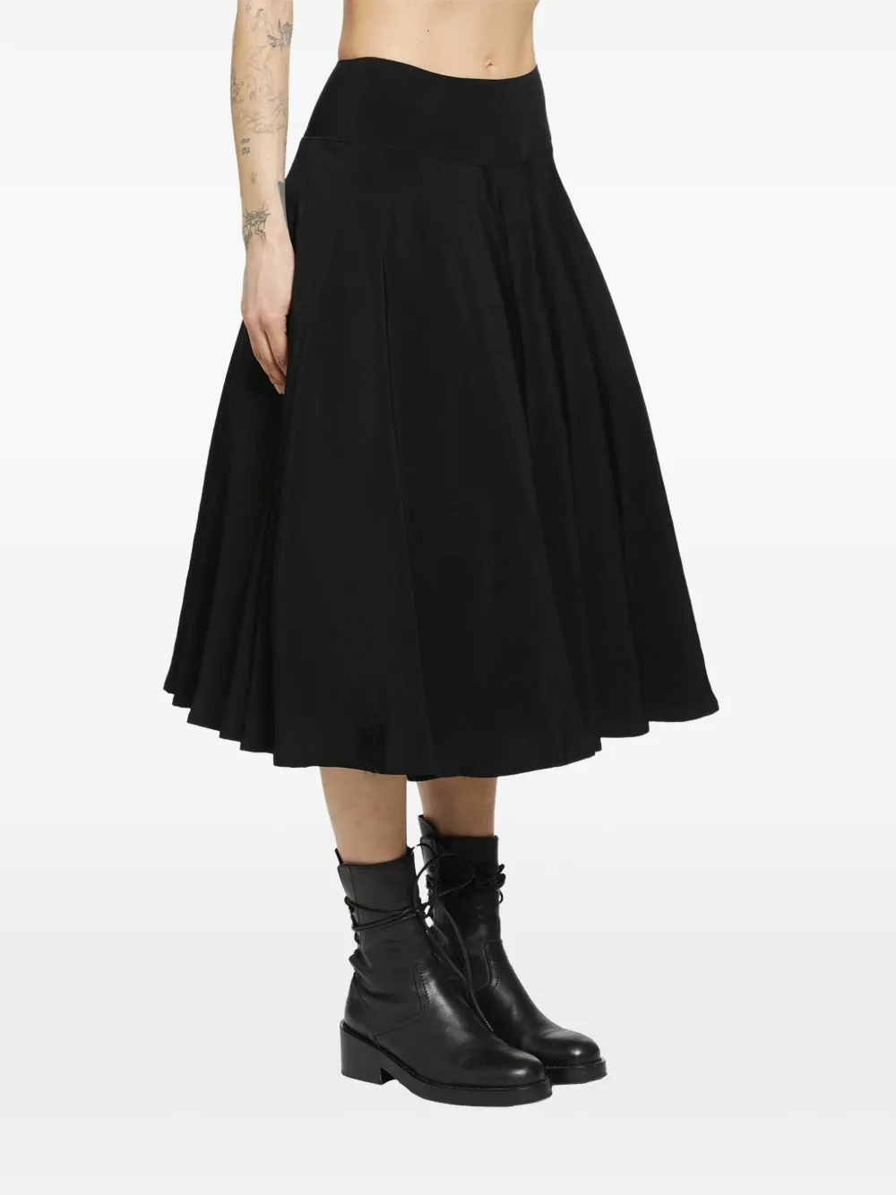  Yohji Yamamoto Black Midi Skirt 
