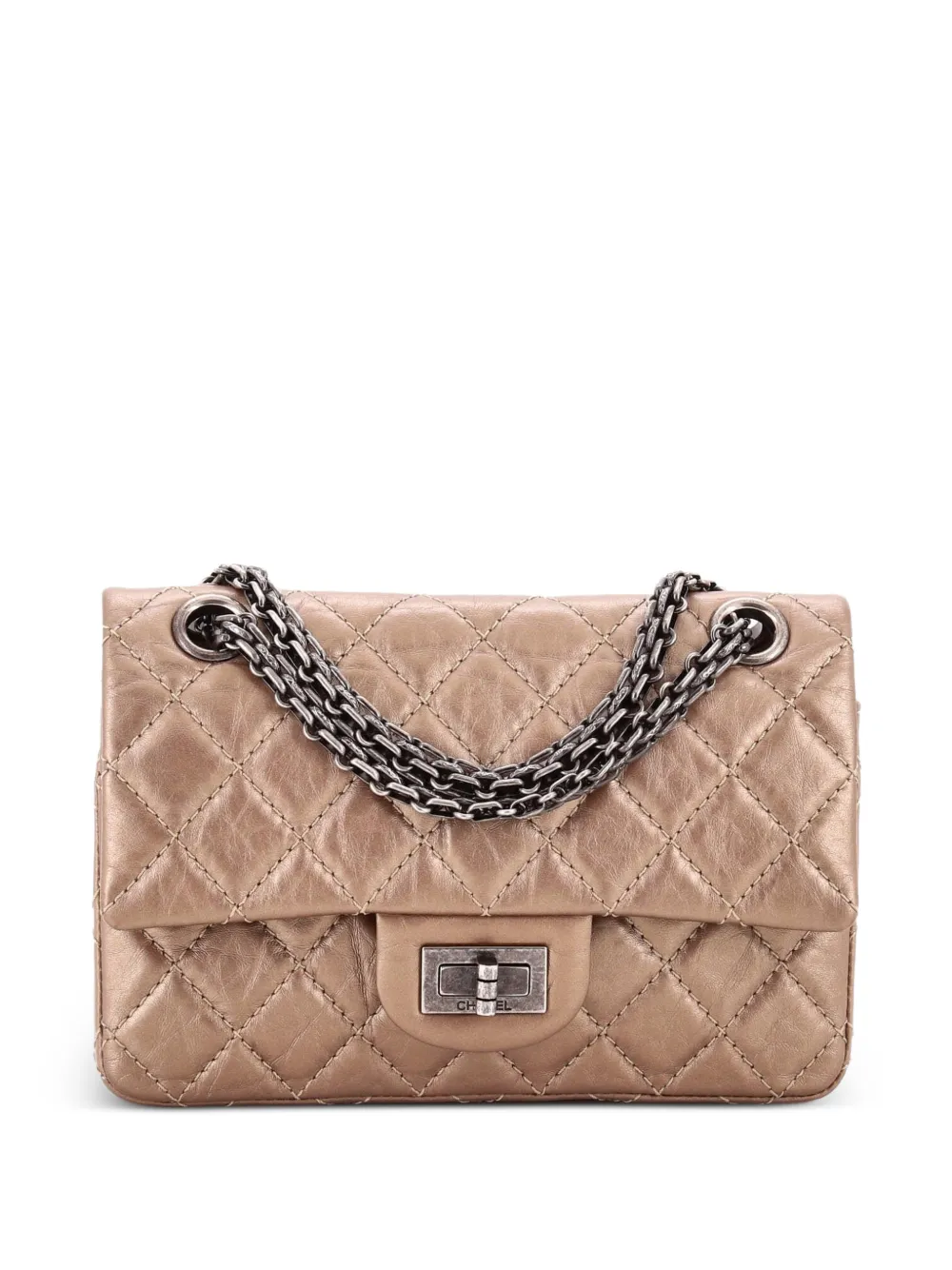 CHANEL Pre-Owned Reissue 2.55 Flap Bag Quilted Aged Calfskin 224 crossbody bag - Oro