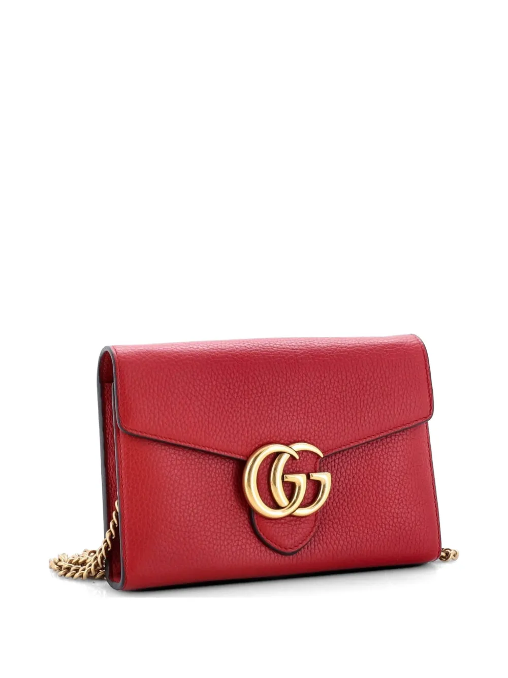 Gucci Pre-Owned GGマーモント チェーンウォレット | レッド | FARFETCH JP