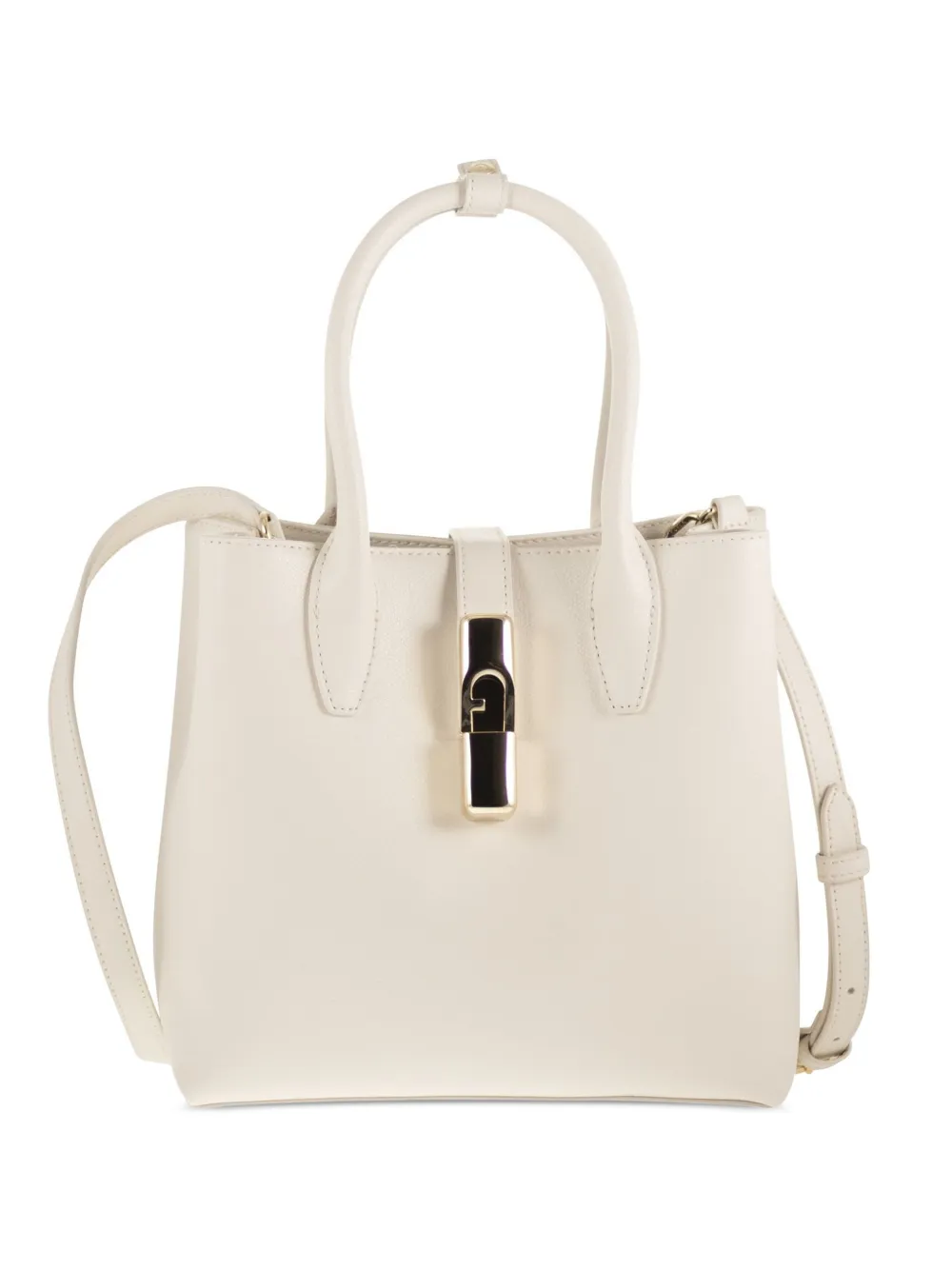 Furla small Goccia leather tote bag - Nude