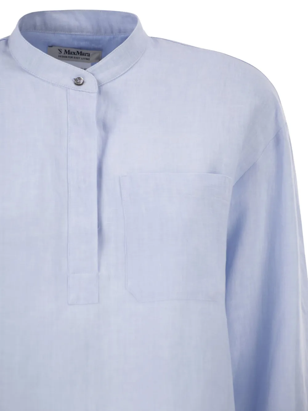  's Max Mara Patch-pocket Linen Shirt - Blue 