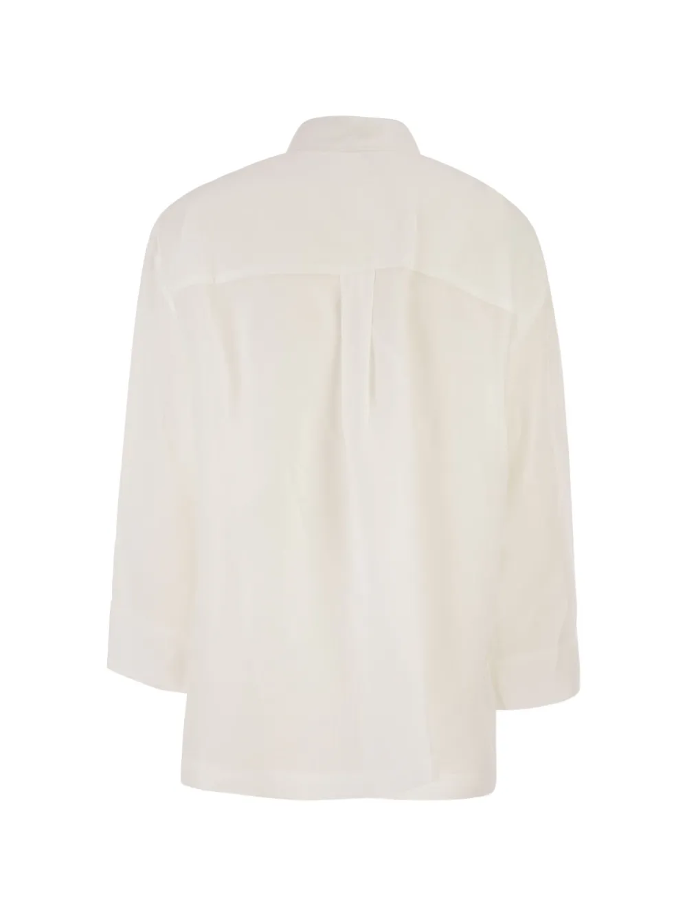  's Max Mara Camicia In Lino Con Taschino - Bianco 