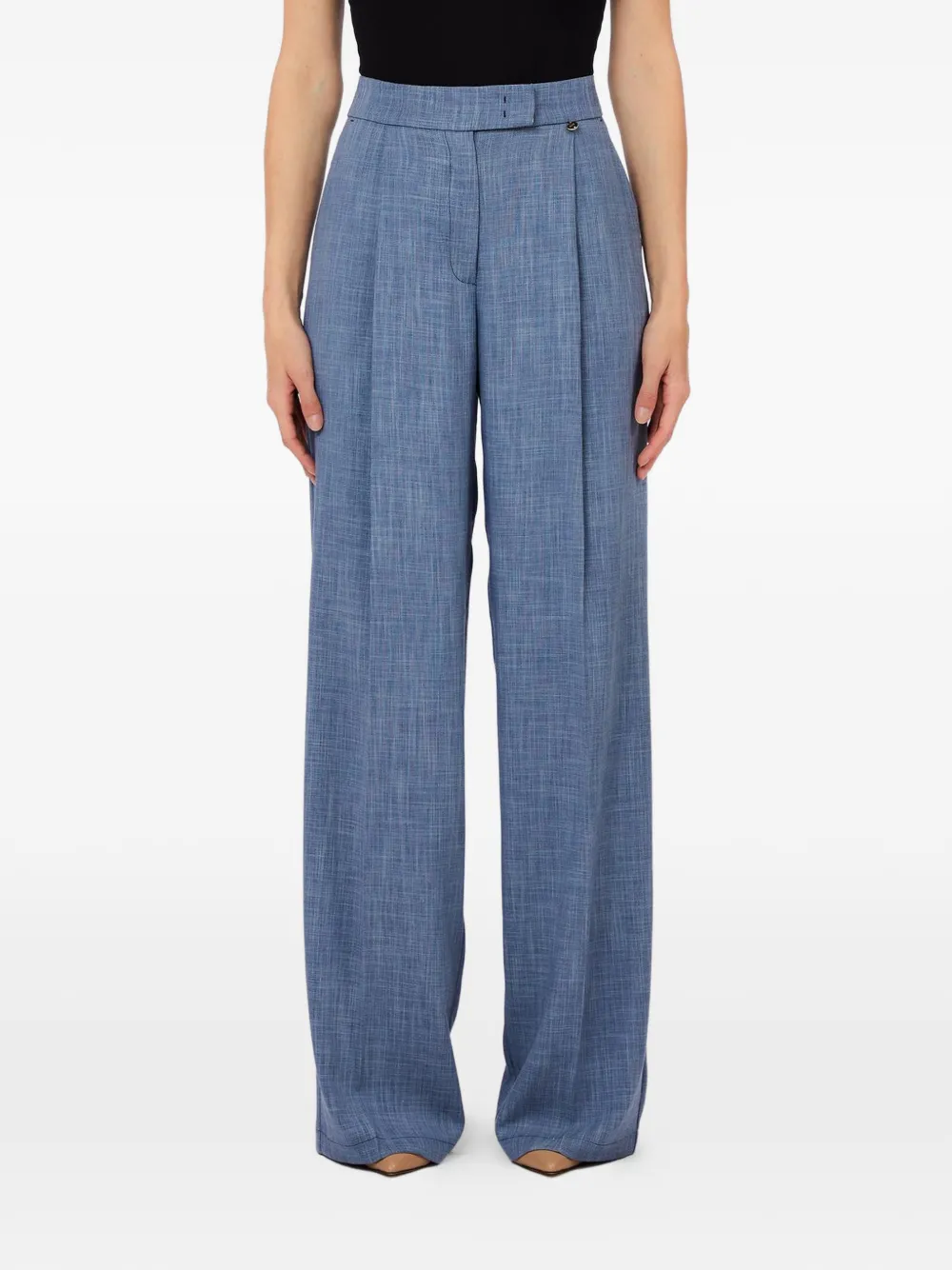 LIU JO pleated trousers - Blu