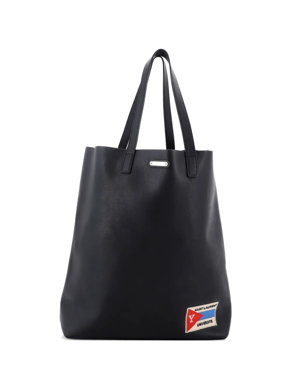 Saint Laurent Pre-Owned Bold Leather with Applique Large tote bag - Schwarz