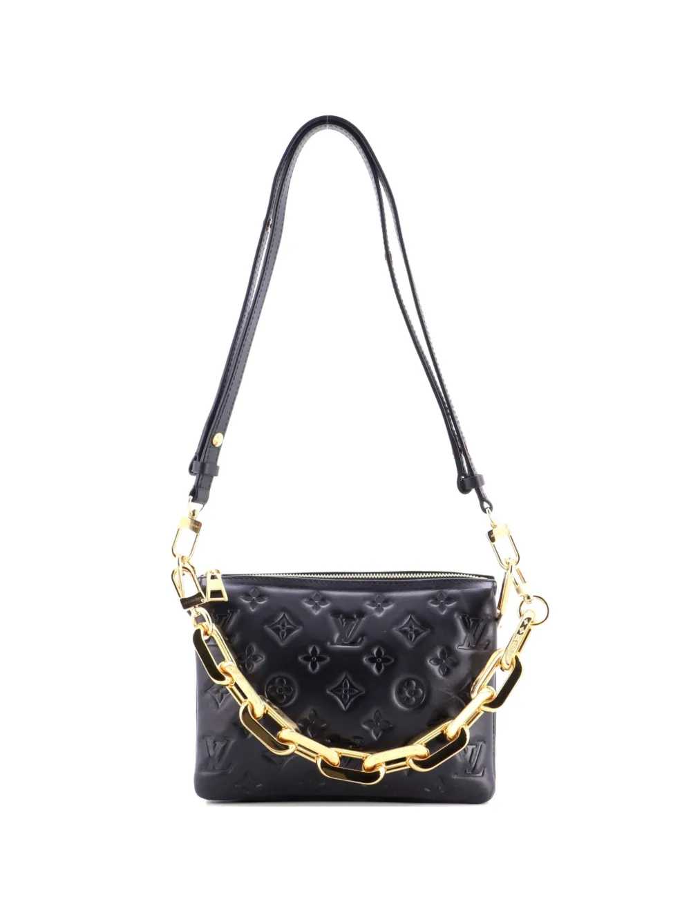 Louis Vuitton Pre-Owned Coussin Bag Monogram Embossed Lambskin BB crossbody bag - Nero