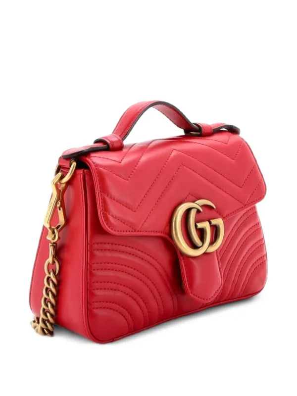 Gucci Pre-Owned GGマーモント トップハンドル フラップ マトラッセ