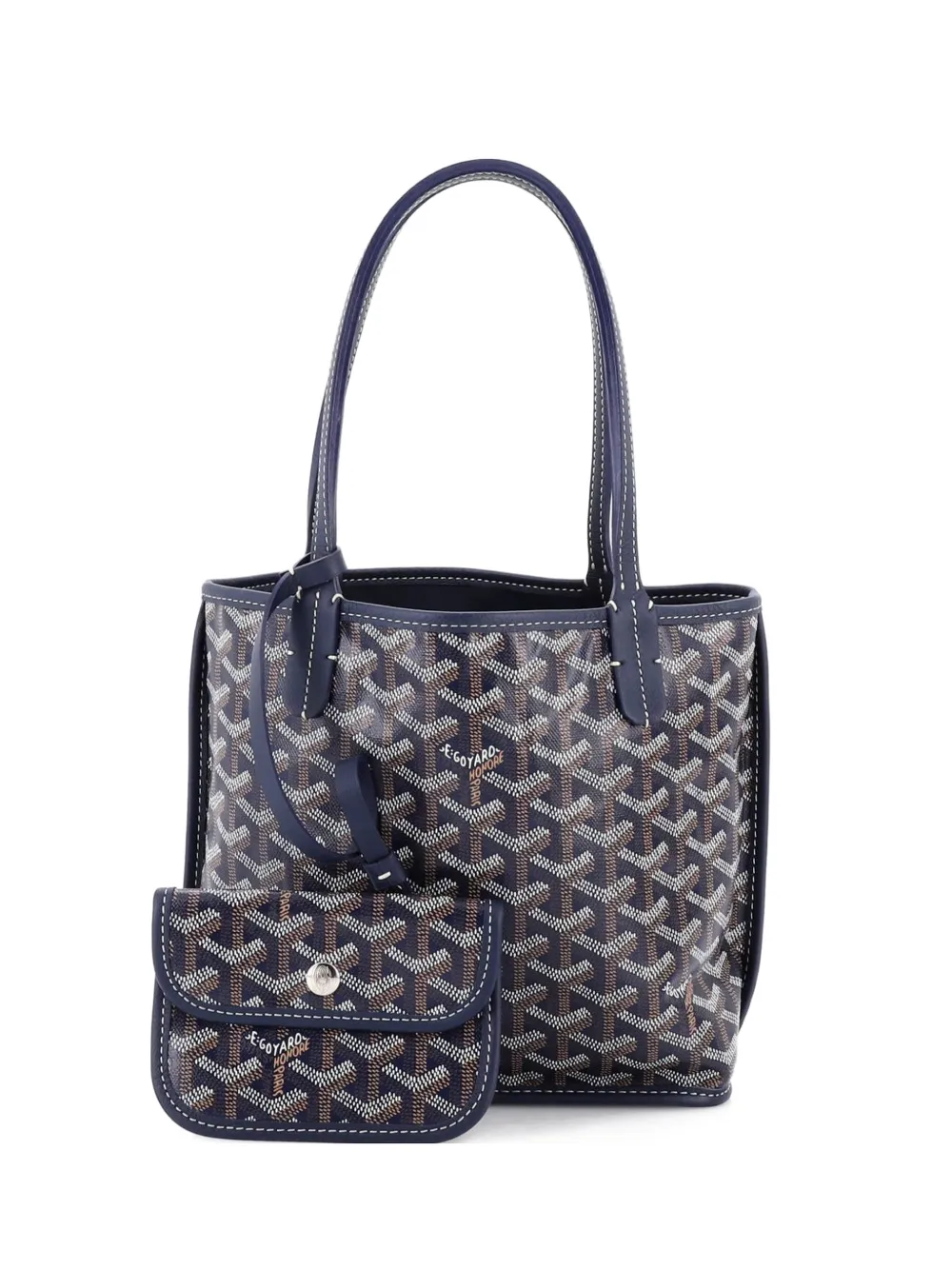 Goyard Pre-Owned Anjou Reversible Tote Coated Canvas Mini satchel - Blu