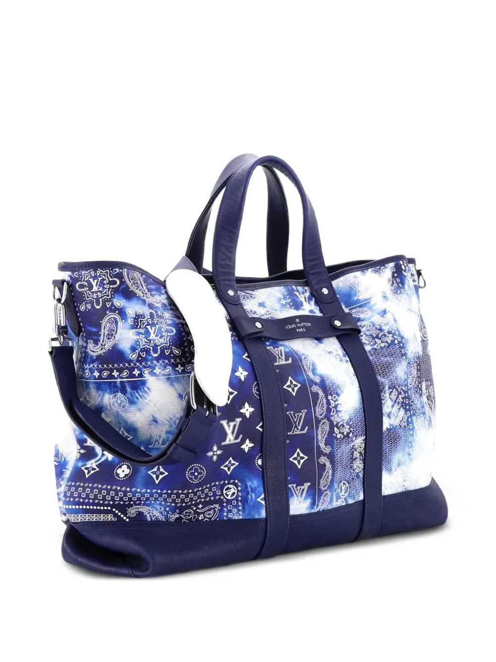 Louis Vuitton Pre-Owned Journey Limited Edition Monogram Bandana Leather tote bag - Blu