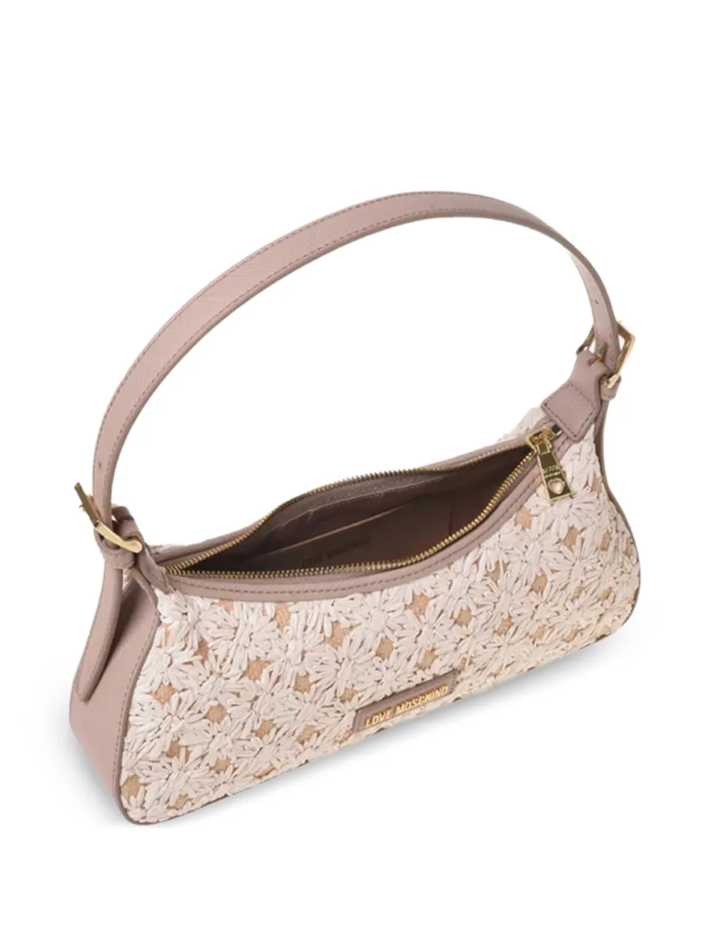 Love Moschino Smart Daily schoudertas met bloemendetail Beige