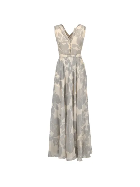 Andrè Laug Vintage flower-print V-neck maxi dress