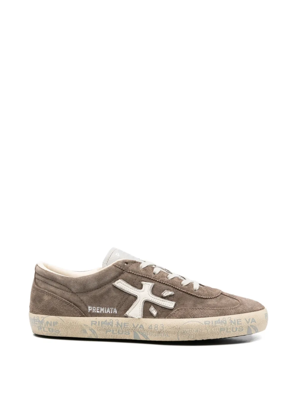 Premiata David 8094 logo-detail suede sneakers - Marrone