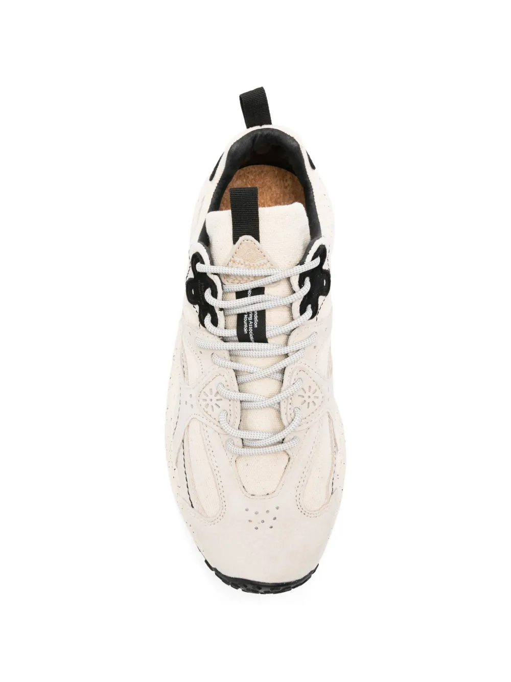 FLOWER MOUNTAIN panelled speckled-sole sneakers Beige