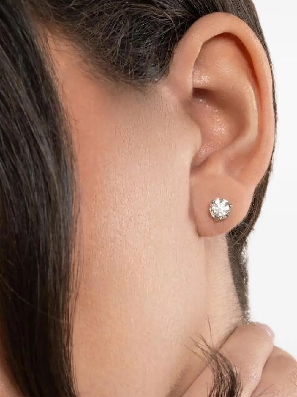  Nimo With Love Martini Diamond Stud Earrings - Silver 