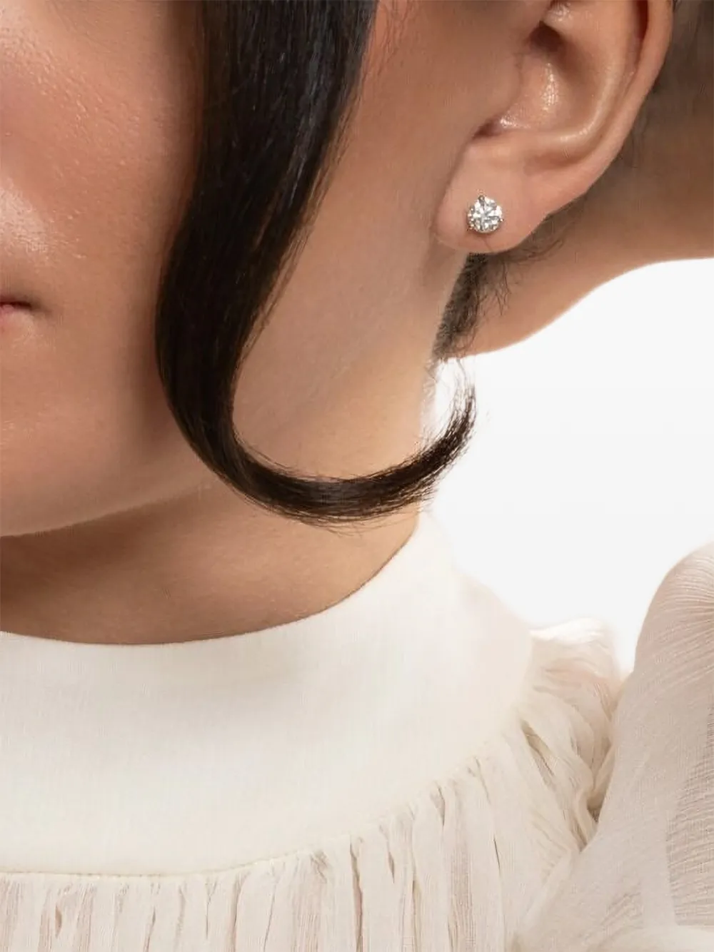  Nimo With Love Martini Diamond Stud Earrings - Silver 