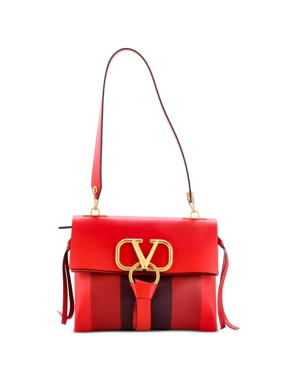 Valentino Garavani Pre-Owned VRing Leather Small shoulder bag - Rosso