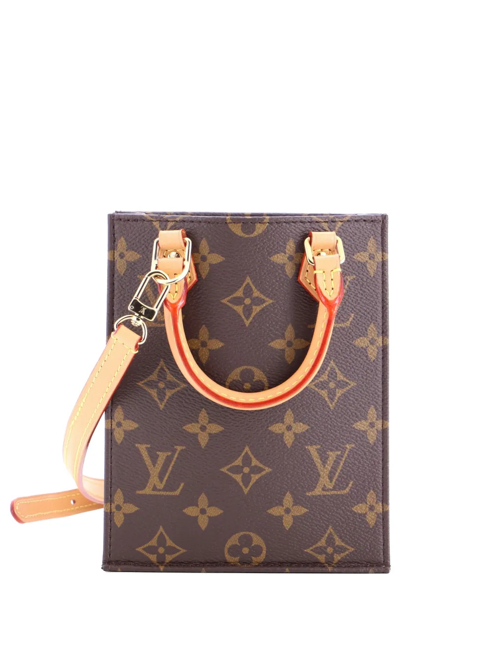 Louis Vuitton Pre-Owned Petit Sac Plat Bag Monogram Canvas crossbody bag - Marrone