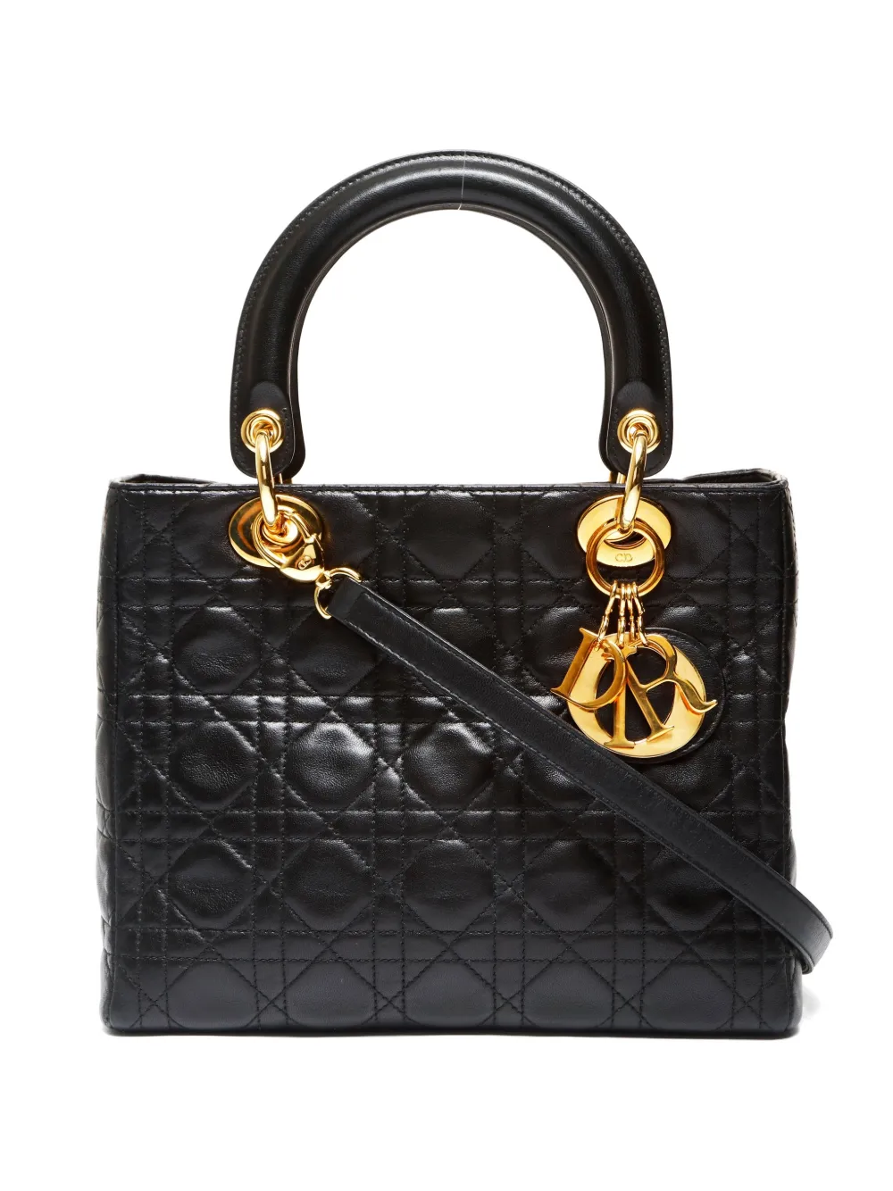 Christian Dior Pre-Owned 1998 medium Lady Dior tote bag - Nero